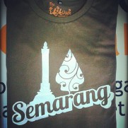 Kaos Semarang Warna Coklat tua dan Sablon Warna Silver